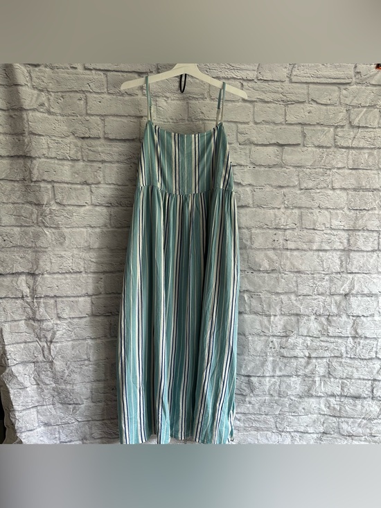 Hanna Andersson Dresses & Skirts - PREOWNED HANNA ANDERSSON BLUE STRIPE WOMENS SPAGHETTI STRAP MAXI DRESS XL